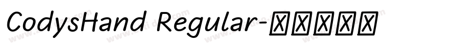 CodysHand Regular字体转换
